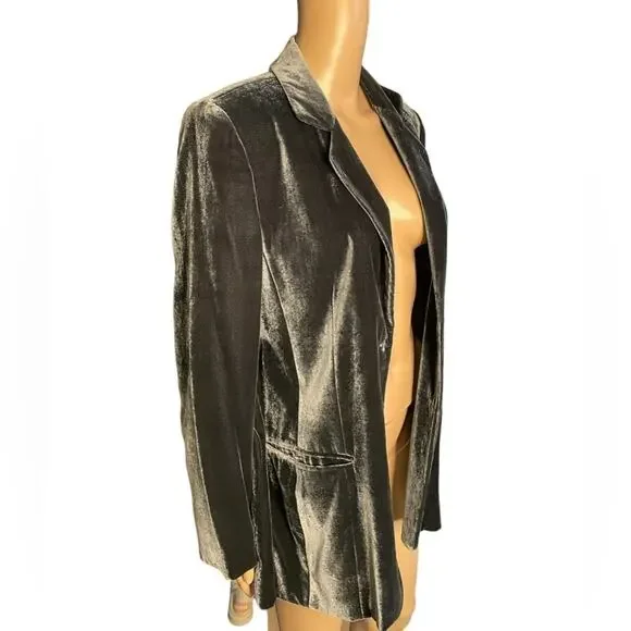Citi by Yansi Fugel gray velvet suit size 10